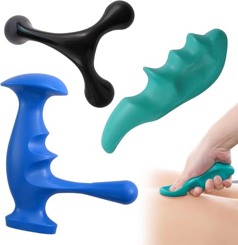 3 Pcs Massage Tools for Deep Tissue Thumb Saver Tool Deep Tissue Back Neck Hump Path Massage Device for Back and Neck for Gentle Point Stress Relief