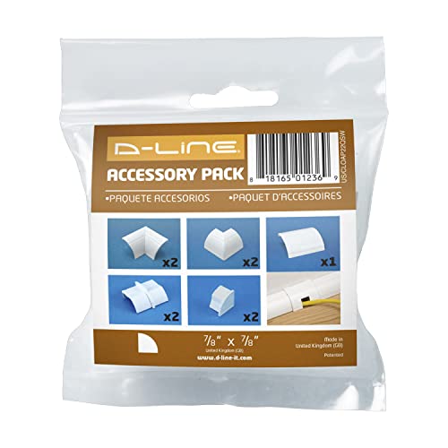 Accessoires de câblage quart de rond de 2,2 cm cache-câble d'angle blanc