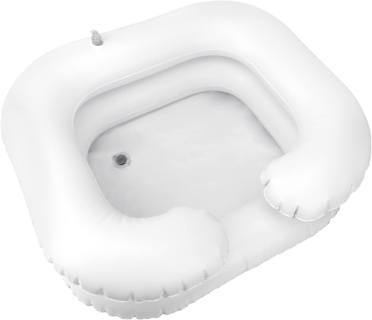 Inflatable Shampoo Basin, Portable Inflatable Hair Washing Basin, Shampoo Bowl with Neck Support and Drain Hose for The Elderly, Disabled, Pregnant Women, Injured People(COLOR:white)