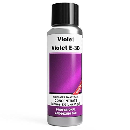 Professional Aluminum Anodizing Pigment Dyes | Violet E-3D | Light To Rich Purple| Powder Concentrate Makes 7.6 Liters Or 2 Gallons #TOP4