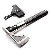 SOG Camp Axe- Compact Camping and Survival Hatchet/Hammer Tool with Sheath and 3.1 Inch Bushcraft...