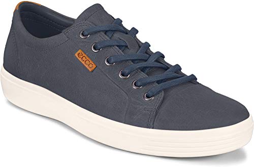 ECCO Men's Soft 7 Sneaker, Marine Oil Nubuck, 39 M EU (5-5.5 US)