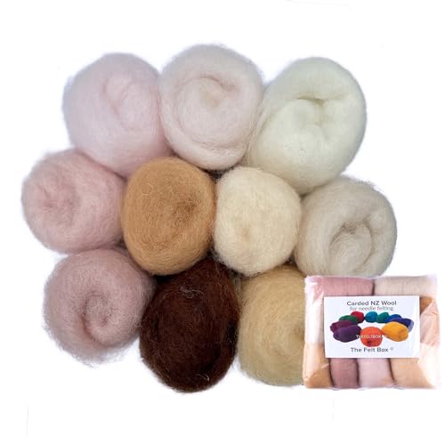 The Felt Box Lana Per Infeltrimento Ad Ago, Confezione Da 100 G, Fibre