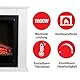 Classic Fire Lugano Elektrokamin mit Heizung – Elektroheizung 1800W - Kaminofen mit Heizung, Schalttafel und Timer - Elektroherd mit LED-Flammen - Freistehend - Weiß
