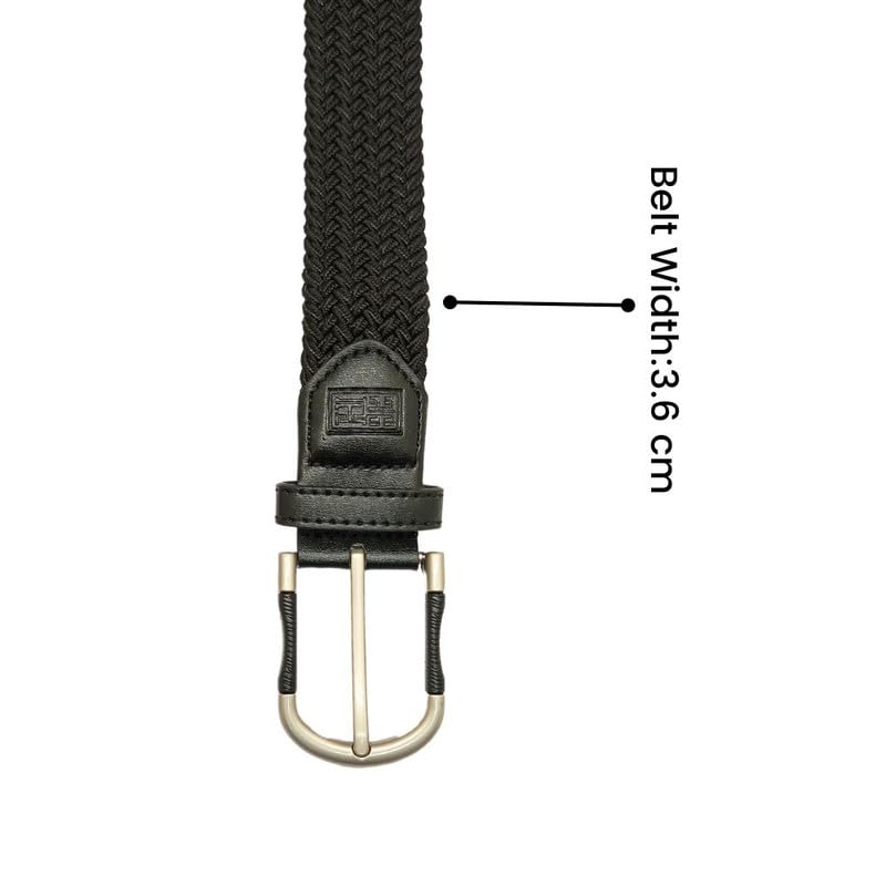 Image of The Tie Hub Unisex Stretchable Woven Fabric Belt | Adjustable, Hole-Free Design | Fits Up to 40 Inches Waist