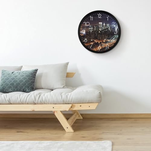 Horloge murale alimentée par piles silencieuse ronde 25,4 cm