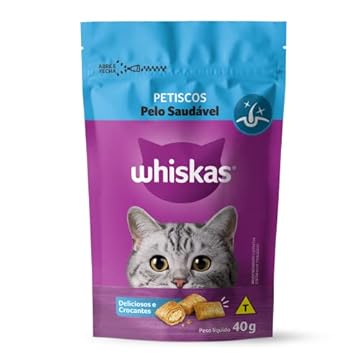 whiskas Petisco Whiskas Temptations Pelo Saudável Para Gatos Adultos 40 G