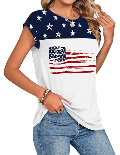 Image of Zeagoo Womens Tops Summer Casual Cap Sleeve Tshirts Shirts Business Dressy Spring Fashion Outfits Trendy Clothes