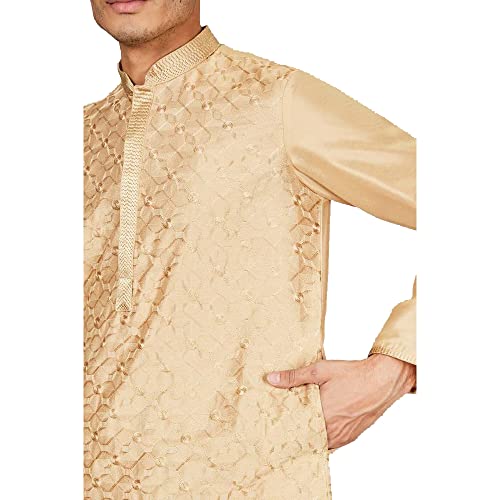 Image of by Shoppers Stop Printed Polyester Mens Kurta Pyjama Set