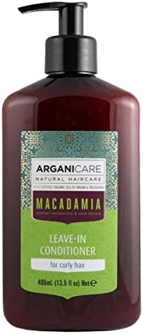 Arganicare Hydrating Macadamia Leave in Conditioner for Curly Hair Enriched with Organic Argan Oil and Macadamia Oil (13.5 Fluid Ounce)