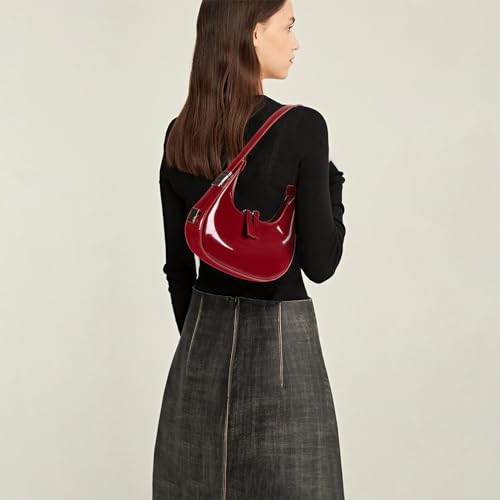 Image of Prpeko Shoulder Bag Crescent Retro Y2k Hobo Handbags 90s Underarm Purse Bag Fashion Clutch Purses for Women