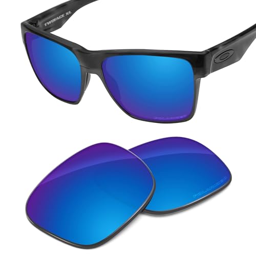 Image of Performance Replacement Lenses Compatible with Oakley TwoFace XL OO9350 Polycarbonate Polarized Etched-Sky Blue