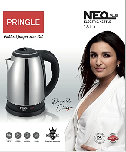 Image of Pringle Cordless Electric Kettle | Super fast Boiling | 1.8 Litres | Water Tea Coffee Instant Noodles Soup | 1500Watt Neo Dlx