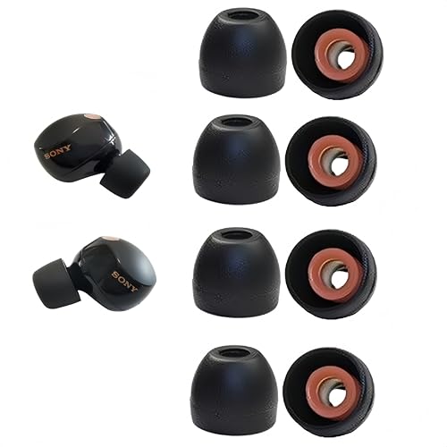 Rhinenet Lot de 4 paires d'embouts en silicone pour écouteurs Sony 1000XM5/1000XM4/LinkBuds S/WF-C500/WF-C700N WF WI XBA, avec boîte de rangement, taille XS