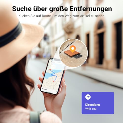 UGREEN FineTrack Slim kompatibel mit Apple Find My (nur iOS), Bluetooth Tracker, IP68 Wasserdicht, wiederaufladbarer Geldbörsenfinder, SmartTag Tracker Karte für Wallet, Reisepässe, Gepäck