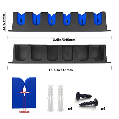 Marvoltice Fishing Rod Holders,Fishing Pole Holder Wall Mount for Garage Door,Fishing Rod Storage Rack for Boat,Vertical 6-Rod Organizer Racks (1 Pair) - Image 3