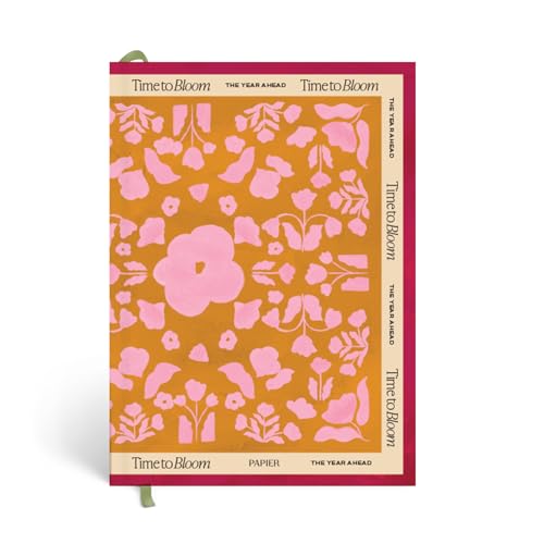Papier Time to Bloom Daily Planner - Hardcover Vintage Design | Undated 16-Week Goal Planner | Track Habits Thoughts To-Dos & Priorities | Beautiful Motivational Gift