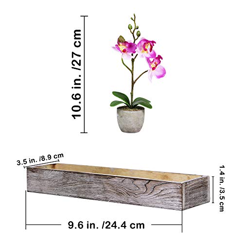 Set Of 3 Fake Orchid Assortment Mini Potted Orchid Plants With Wood Planter Box Artificial Phalaenopsis Orchid Flowers In Pots For Indoor Office Desk Room Kitchen Table Décor Centerpiece Multicolor #TOP2