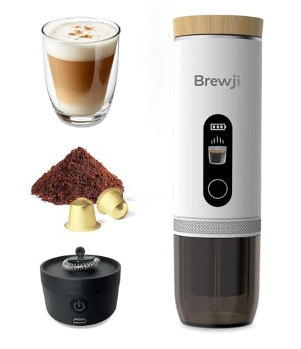 Brewji Portable Self-Heating Espresso Machine with Frother