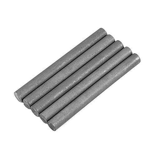 Aeloa Graphite Rod, Carbon Graphite Rod 99,9% Electrode Electrode Cylindre Longueur de la Tige 100mm Diamètre 10mm, 5Pcs