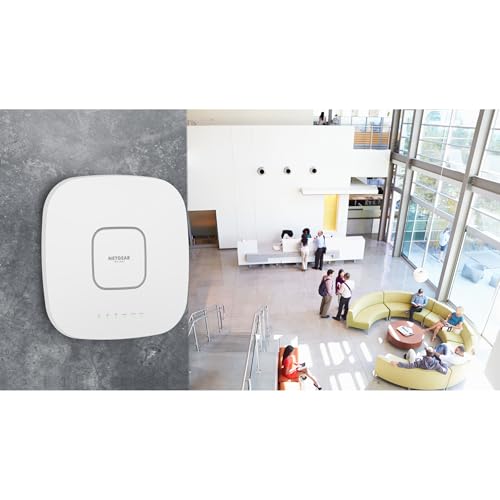 NETGEAR Points d'accès WiFi 6 PoE++ (WAX630) - WiFi 6 Tri Bandes AX6000, Borne WiFi 6, Port Ethernet 2,5 G, 802.11ax, MU-MIMO, Gestion à Distance Via Insight, PoE++ Adaptateur Secteur en Option