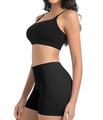 Women'S Workout Sets 2 Piece High Waisted V Back Yoga Shorts Halter Sports Bras Gym Fitness Clothes Tracksuit Yoga4