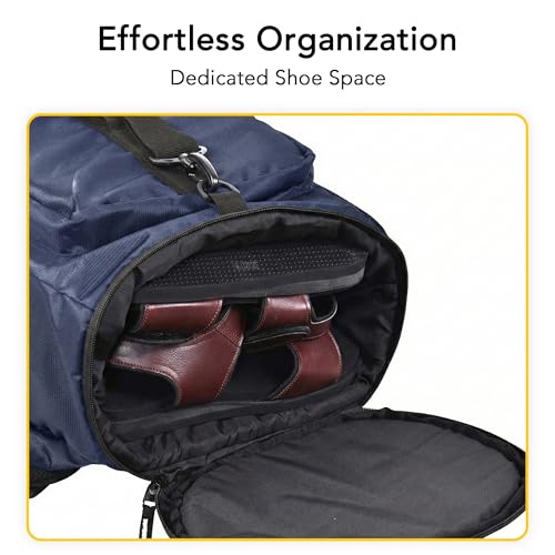 Image of Hexagon Laptop Backpack for Men Laptop Bag 15.6 inch 2-in-1 Rucksack & Duffle Bag with Shoe Compartment Versatile Travel Backpack for Gym, Work, and Weekends Bags for Men 45L
