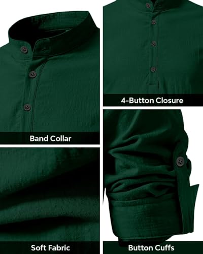 Image of Men's Cotton Blend Straight Kurta Shirt Combo with Mandarin Collar - Slim Fit Casual Short Kurti Set Featuring Textured Slub Fabric and Roll-Up Full Sleeves
