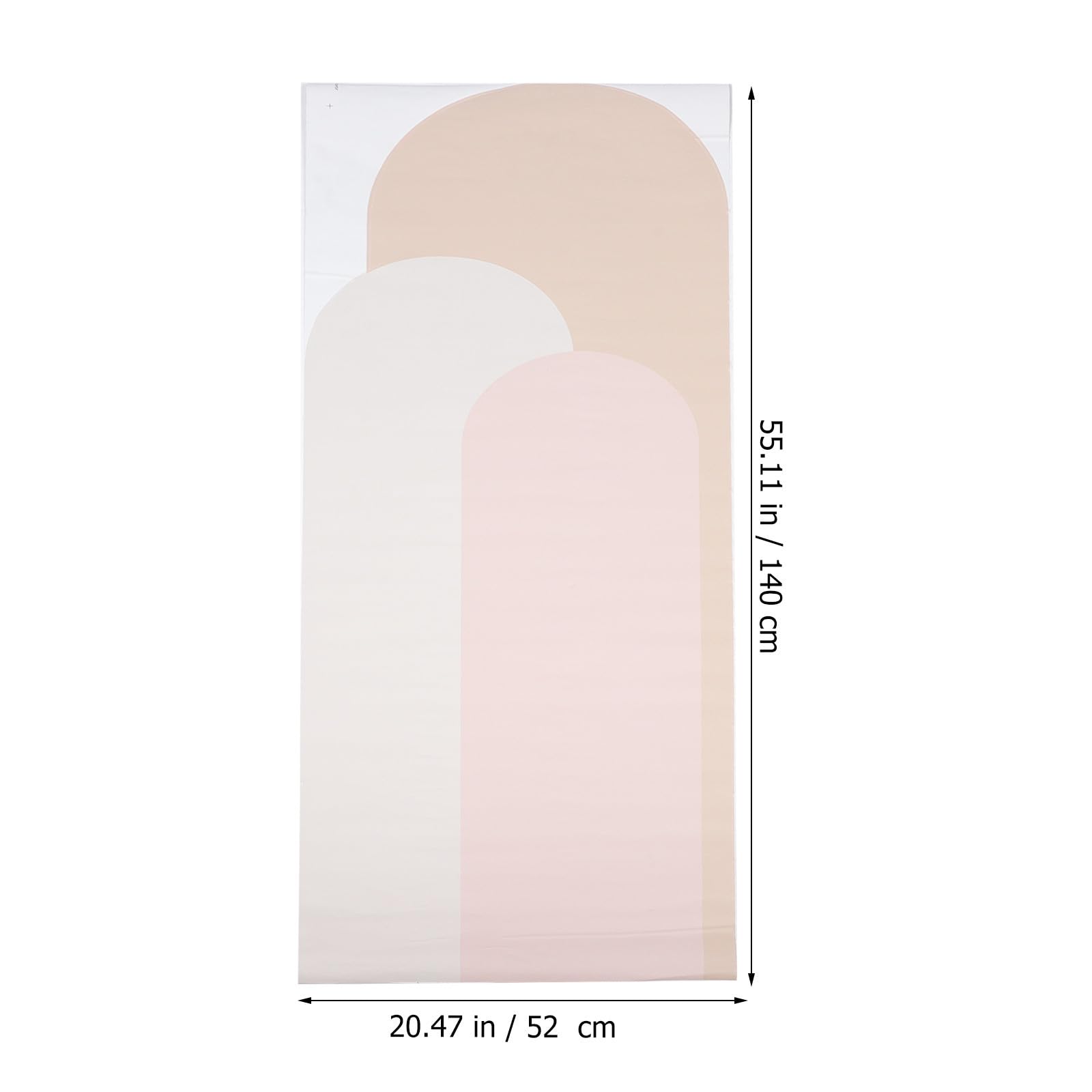 jojofuny Calcomanías de Pared Bohemias de Pvc Diseño Geométrico en Forma de Media Luna, Fácil y Rápida Instalación para Decoración de Sala de Estar y Dormitorio, Pack de 2 Piezas