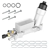 926-876 926-959 Upgraded Aluminum Engine Oil Filter Housing with Oil Cooler for Dodge Charger Challenger Journey Caravan Durango Avenger 2011-2016,for Chrysler 200 300 3.6L 2011-2016,for Ram ProMaster