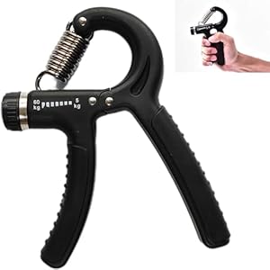 Syiyunran Fortalecedores De Manoresistencia – Negro 1 Pc Hand Grip Mano, Resistencia Ajustable 10 60kg Fortalecedor Agarre Antideslizante, Para Músicos Atletas Y RecuperacióN Lesiones