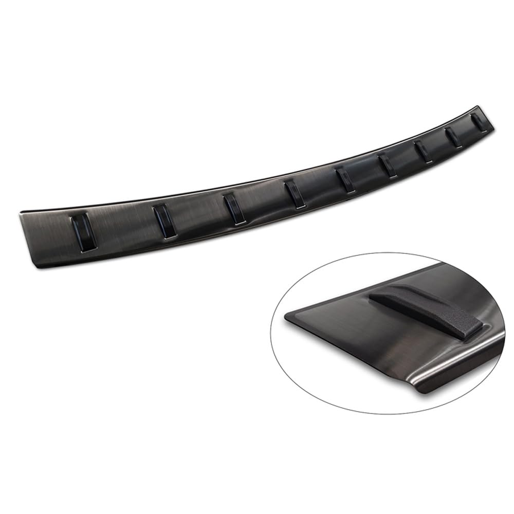 Avisa Protezione paraurti Posteriore in Acciaio Inox Nero Compatibile con BMW X1 U11 / X1 U11 xLine 2022- 'Strong Edition'