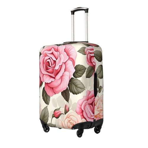 Pink Rose Travel Luggage Cover Elastic Suitcase Covers Washable Anti Scratch Luggage Dust Covers Protector, Fits 25-28 inch Luggage, L2