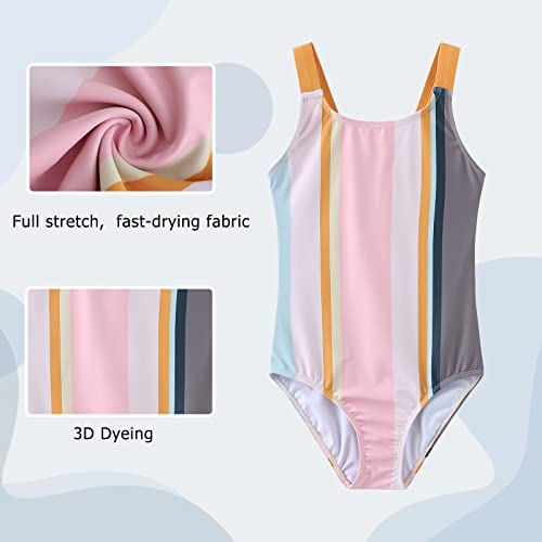 Image of Girls One Piece Swimsuits Halter Bathing Suits Summer Swimwear 3-16 Years