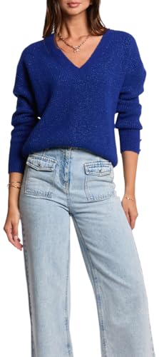 Morgan 252-mstar Pullover, Royal Blue M, L Donna