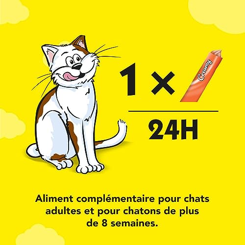 Catisfactions Creamy Friandises pour Chat – Goût Poulet – Récompenses pour Chats Adultes et Chatons – Pack de 4 sachets de 10 g (Lot de 11) – Image 6