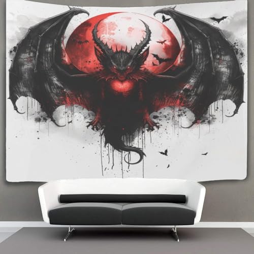 Tapisserie crâne 3D art mural de prestige tissu haut de gamme pour tenture 230cm