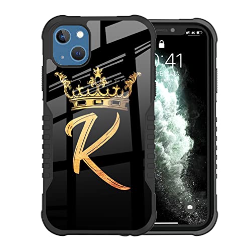Lanjindeng Iphone 14 Case, Iphone 13 Case Golden King Crown Gold Design For Men Boys, Heavy Duty Shockproof Anti-Scratch Hard Pc Backplane Tpu Bumper Drop Protection Case For Iphone 13/14 #TOP10