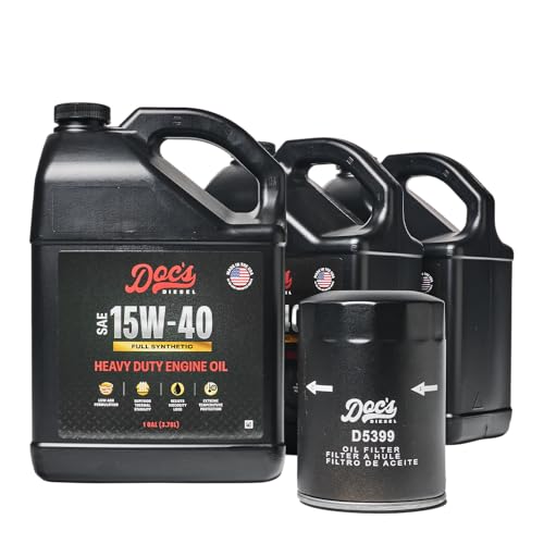Doc's Diesel 15W-40 Full Synthetic Oil Change Kit D5399+DOCS15W40-3 | Compatible with Chevrolet/GMC 6.6L Duramax 2500HD, 3500HD 2001-2019