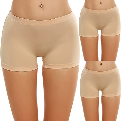 Image of Ekouaer Boyshort Panties Women's Soft Underwear Briefs Invisible Hipster 3 Pack Or 4 Pack Seamless Boxer Brief Panties S-XXL