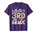 Hello Third Grade Leopard 1st Day Of School Team 3rd Grade T-Shirt