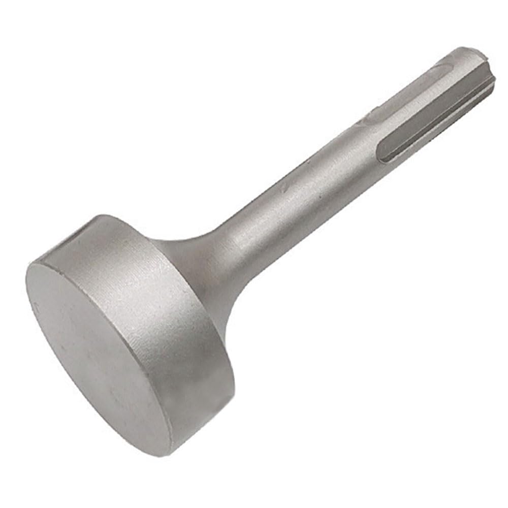 1Pcs SDS T-Post Ground Rod Driver for Hammer Drill Round Shank Head Socket for Grounding Bits (Flat), Silver, 85mm