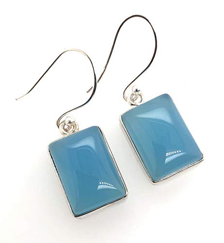 Natural Blue Chalcedony 925 Solid...