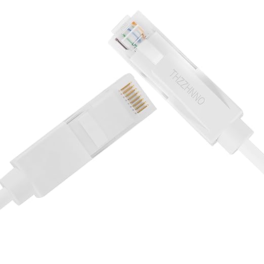 Cable Ethernet de Silicona 6.6FT Cat.6a 10Gbps RJ45 Blanco miniatura 6