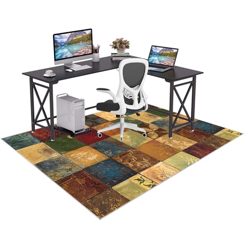 Antideslizante Alfombras para Silla de Gaming Oficina 70 x 100 cm Alfombra Escritorio Suelo Alfombras Sillas Ruedas Protectora para Suelos Duros Protectors Suelo Silla Ruedas Silla de Ordenador