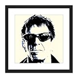Artery8 Lou Reed Smoking Musician Rock Star Legend 9X9 Inch 