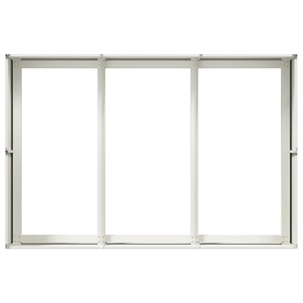 Ogrodnik stalowy biały 120x80x40 cm | Otwarte dno drenażowe, stabilny stojak wewnętrzny, dla roślin kwiatów i warzyw