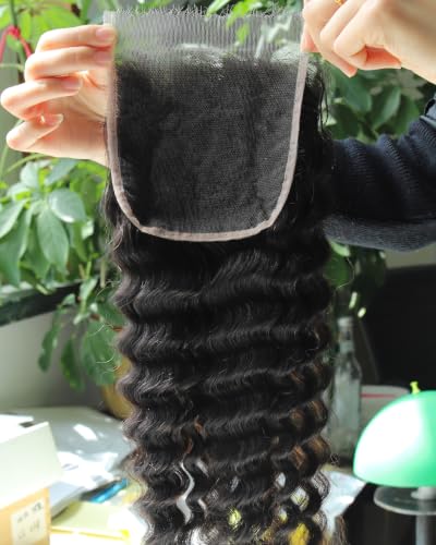 BEEOS Closure Human Hair 6x6 HD Lace Closure Deep Wave 14 Inch