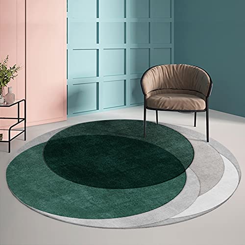 Alfombras circulares verde gris 80cm 100cm 120cm 140cm 160cm 180cm 200cm Alfombra redonda grande para sala de estar Sofá...