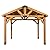 Backyard Discovery Arlington 12' x 10' Cedar Wood Outdoor Gazebo Pavilion with Hardtop Galvanized Steel Peak Roof, Snow Support, Wind Resistance, PowerPort, Shade for Garden, Patio, Deck, Entertaining